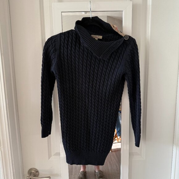 Burberry London Cable Knit Wool Sweater Top Size: XS Color: Navy - Picture 1 of 4